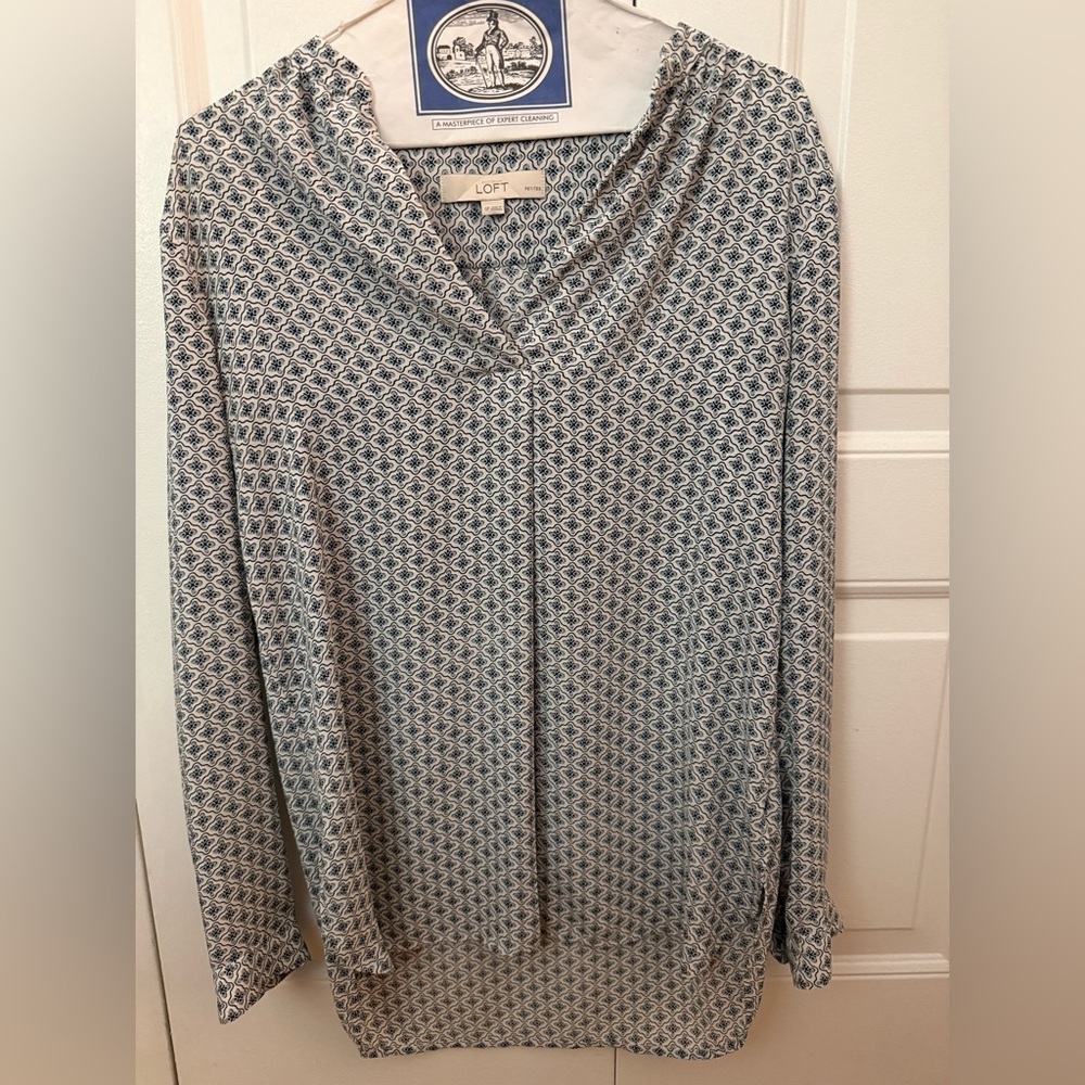 LOFT blue blouse